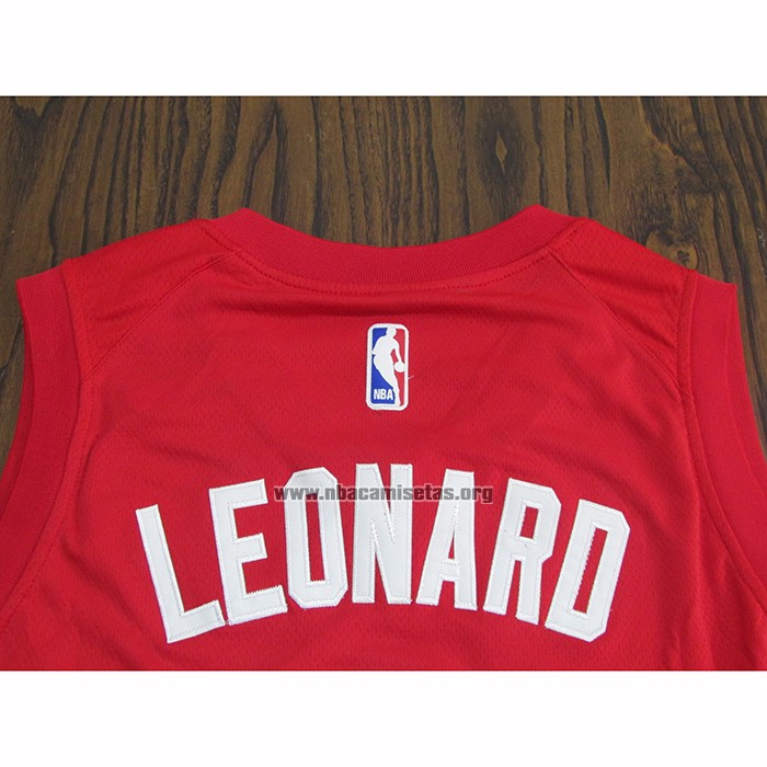 Camiseta Toronto Raptors Kawhi Leonard NO 2 Earned 2018-19 Rojo